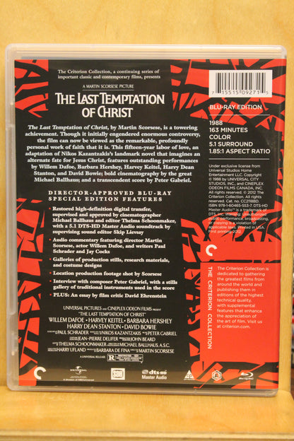 The Last Temptation of Christ Blu-ray