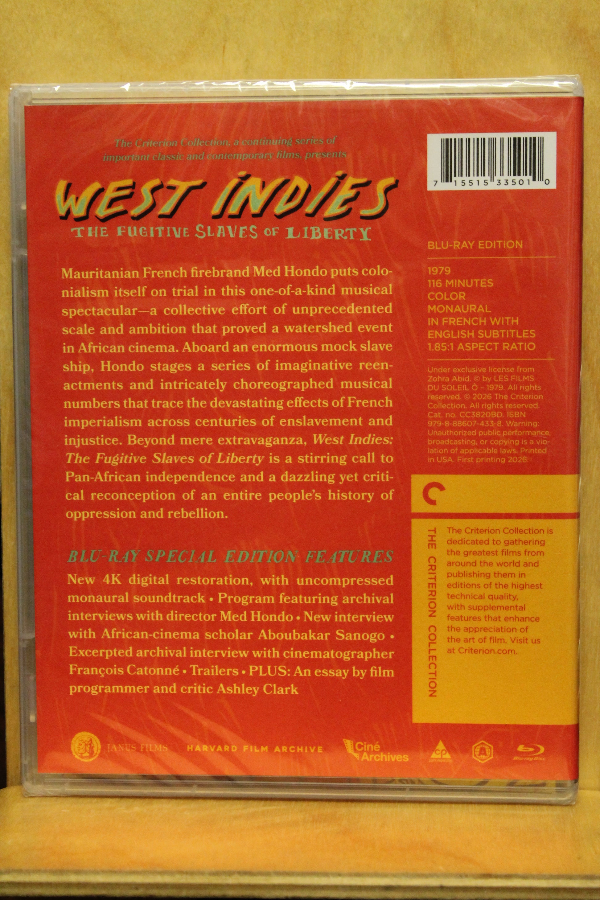 West Indies: The Fugitive Slaves of Liberty Blu-ray