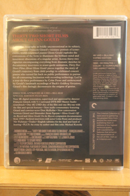 Thirty Two Short Films About Glenn Gould 4K UHD