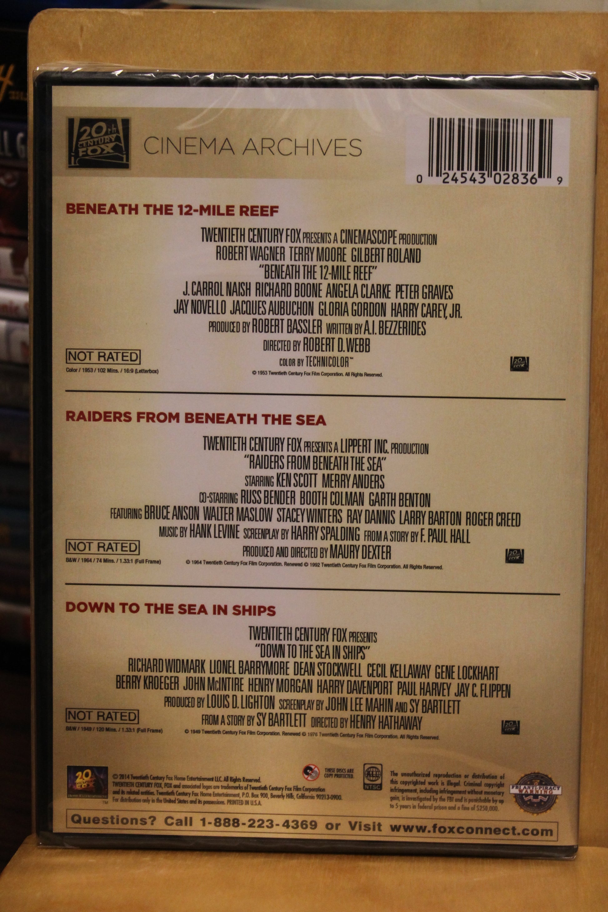 3-Film Collection: Beneath the 12-Mile Reef / Raiders from Beneath the Sea / Down to the Sea in Ships 