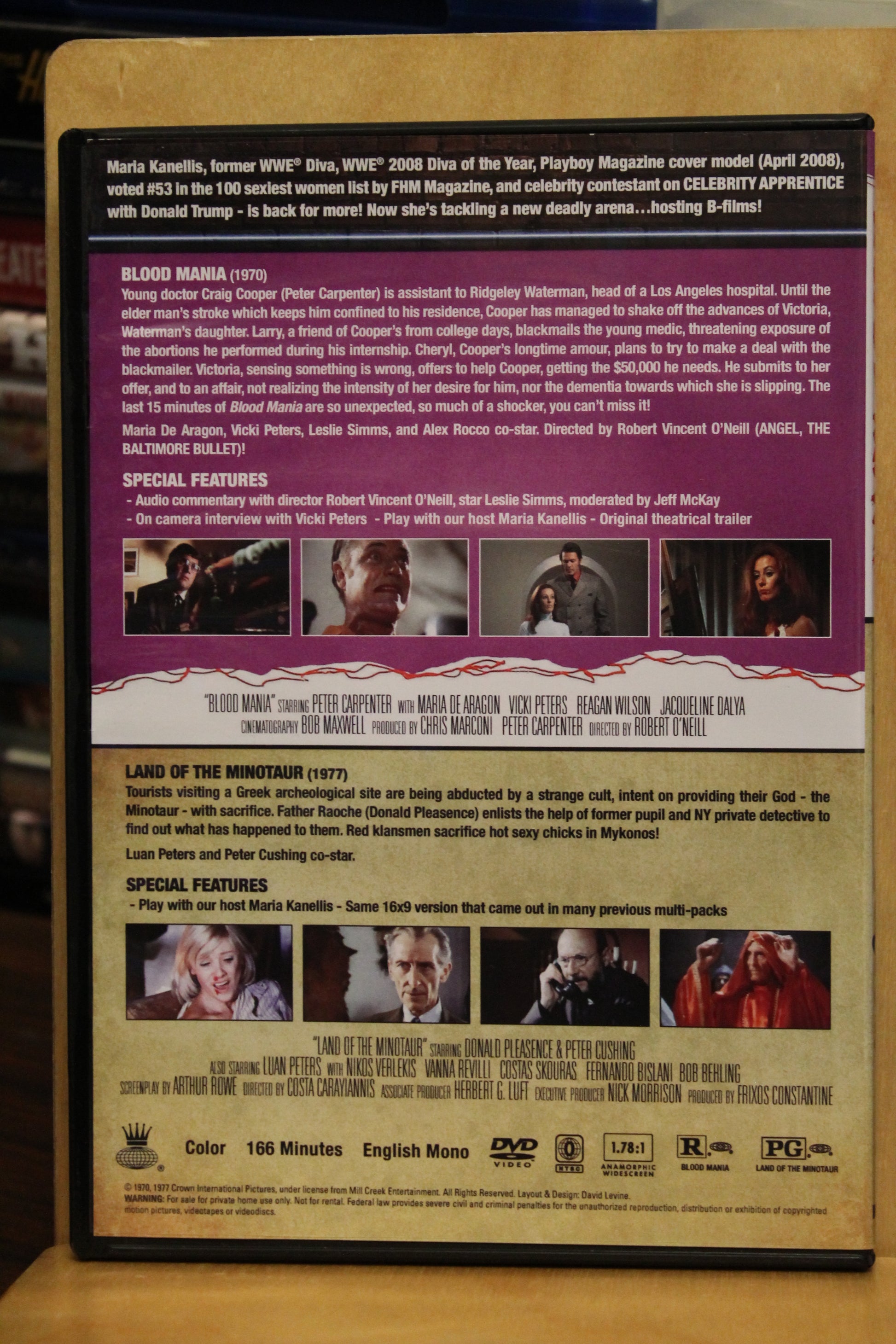 Blood Mania / Land of the Minotaur DVD