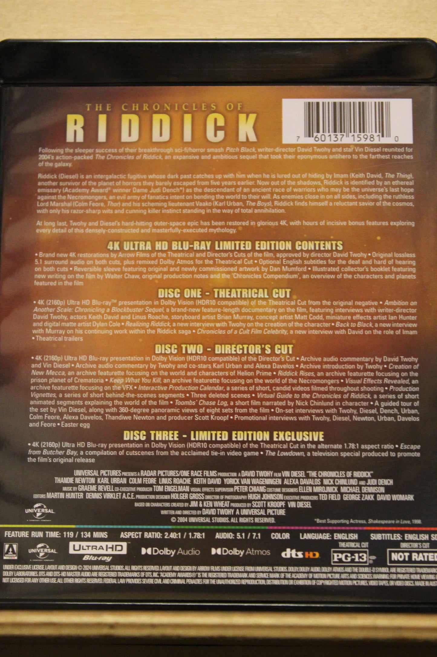 The Chronicles of Riddick USED (Missing Disc 2)